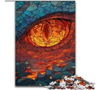 Puzzle œil de Dragon en vitrail pour Adolescents, Jouets addictifs pour la décoration de la Maison 26x38cm