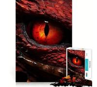 Puzzle Œil de Dragon Rouge 1000 Pièces pour Adolescents Jeu de Logique Fine Détente et Amusant Décoration Murale aux Bords Nets (38x52cm)