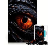 Puzzle Œil de Dragon Rouge 1000 Pièces pour Adolescents, Jeu de Logique Mentale, Silencieux et Ferme, Découpe Ferme, Article Vœux du Père Noël (38x26cm)