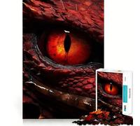 Puzzle Œil de Dragon Rouge 1000 pièces pour Adolescents, Jouet d'exercice Mental, Design apaisant, Cadeau précieux Assembler (50x75cm)