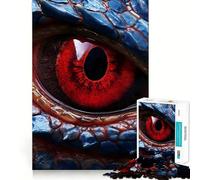 Puzzle Œil de Dragon Rouge pour Adolescents 1000 Pièces Jeu de Réflexion Détente et Design Soigné Cadeau Exquis (38x52cm)