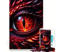 Puzzle Œil de Dragon Rouge pour Adolescents 1000 Pièces Jeu de Réflexion Évasion Calme Bords Précis (50x75cm)