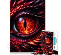 Puzzle Œil de Dragon Rouge pour Adultes 1000 Pièces Jeu de Réflexion Passe-Temps Calme Image Assembler Joli Cadeau (38x52cm)