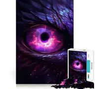 Puzzle Œil de Dragon Violet 1000 Pièces pour Adolescents Détente et Anti-Stress Découpe Lisse Cadeau Artistique (38x26cm)