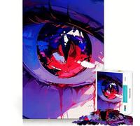 Puzzle Œil de Fille Anime 1000 Pièces Jeu de Concentration Mentale Découpe de Précision Bords Lisse Activité Absorbante pour des Soirées Calmes (50x75cm)