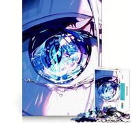 Puzzle Œil de Fille Anime pour Adultes 1000 Pièces Jeu de Concentration Découpe de Précision Bords Lisse Défi Amusant pour Passer Le Temps (50x75cm)