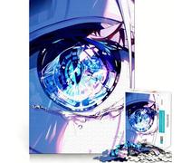 Puzzle Œil de Fille Anime pour Adultes 1000 Pièces Jeu de Mémoire Assemblage Solide et Sécurisé Jeu de Développement des Connexions Significatif (38x52cm)