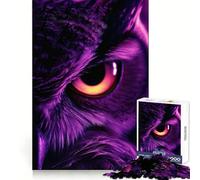 Puzzle Œil de Hibou Violet pour Adultes, 1000 Pièces, Jeu de Logique Solide, Soulagement de la Tension, Bords Transparents, Cadeau de Qualité Supérieure (38x52cm)