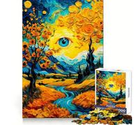 Puzzle Œil de la Nuit Étoilée 1000 pièces pour Adultes, Jeu de réflexion Stimulant, Jeu de Groupe, découpe Nette, Joli Cadeau 50x75cm