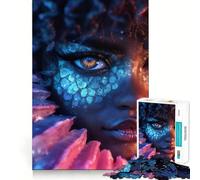 Puzzle Œil de Sirène Mystique 1000 Pièces pour Adultes Jeu de Réflexion et de Détente Bords Parfaits Cadeau Exquis (50x75cm)