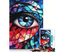 Puzzle Œil en Vitrail 1000 Pièces pour Adolescents Jeu de Réflexion, Moment de Paix, Finition de Qualité, Cadeau Parfait 50x75cm