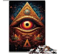 Puzzle Œil Mystérieux 1000 pièces pour Adolescents, Jeu Stimulant, décoration Murale, Cadeaux d'anniversaire et de Noël Uniques (26x38cm)