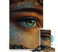 Puzzle Œil Mystique et Nature pour Adultes, 1000 Pièces, Jeu de Réflexion, Loisirs d'Intérieur, Découpe de Précision, Cadeau de Fêtes (38x52cm)