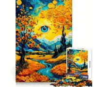 Puzzle Œil Nuit Étoilée 1000 Pièces pour Adolescents Développe la Mémoire Jeu d'Intérieur Découpe Fine Cadeau du Père Noël 38x26cm
