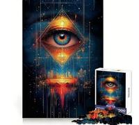 Puzzle Œil Omniscient Paysage Urbain 1000 Pièces pour Adolescents Entraînement de la Réflexion Plaisir Facile Découpe Uniforme Cadeau de Noël Chic (38x52cm)