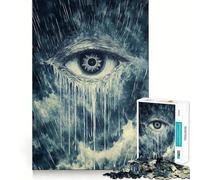 Puzzle Œil Qui pleure dans la tempête pour Adultes,1000 pièces,Jeu Stimulant la réflexion,Structure à emboîtement précise,Facile à Apprendre,Plaisir en Famille (38x52cm)