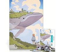 Puzzle Île aux Baleines 1000 Pièces pour Adolescents Stimule l'esprit Ajustement Parfait Loisirs Captivants pour des Moments Confortables à la Maison (38x52cm)
