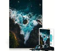 Puzzle Île aux Vagues 1000 Pièces pour Adolescents Stimule l'esprit Ajustement Parfait Loisirs Captivants pour des Moments Confortables à la Maison (38x26cm)