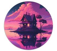 Puzzle Île dans Le lac pour Adultes, 1 000 pièces en Carton, décoration idéale pour la Maison ou Le Bureau, Cadeau de Noël idéal, 67,5 x 67,5 cm