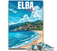 Puzzle Île d'Elbe, Italie, 1000 pièces pour Adultes et Adolescents, Anti-Stress, Difficile à réaliser, pour la décoration de la Maison, pour 14 Ans et Plus (50x75cm)
