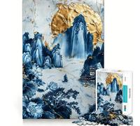 Puzzle Île en Porcelaine 1000 Pièces Cadeau pour Adultes Jeu de Logique Solide et Apaisant Bords Transparents (38x52cm)