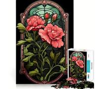 Puzzle Œillet Vitrail 1000 Pièces pour Adultes Stimule la Mémoire Détend l'esprit Bordure Précise Liste de Souhaits du Père Noël 38x52cm