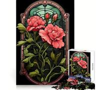 Puzzle Œillet Vitrail 1000 Pièces pour Adultes Stimule la Mémoire Détend l'esprit Bordure Précise Liste de Souhaits du Père Noël 38x52cm
