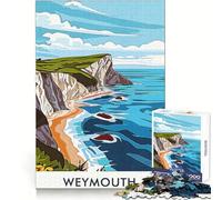 Puzzle illustrant la côte de Weymouth pour Adultes, 1000 pièces, pour stimuler la créativité, soulager Le Stress et s'amuser Bords précis, Un pour Noël (38x26cm)