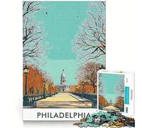 Puzzle illustrant l'hôtel de Ville de Philadelphie pour Adolescents, 1000 pièces, Jeu d'exercice Mental, Design Relaxant, Montage, Surprise de Noël (50x75cm)