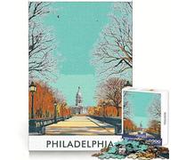 Puzzle illustrant l'hôtel de Ville de Philadelphie pour Adolescents, 1000 pièces, Jeu d'exercice Mental, Design Relaxant, Montage, Surprise de Noël (50x75cm)