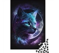 Puzzle Illustré 1000 Pièces avec Starry Cat-121, 38x26cm/1000pcs