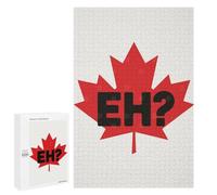 Puzzle Illustré - Canadian Maple Leaf with EH, Puzzle De Table pour Adultes, 1000 PCS, Cadeau pour Les Soirées D’Hiver; pour Un Moment Autour De La Table