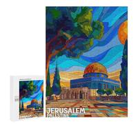 Puzzle Illustré - Jerusalem Palestine, Puzzle À Exposer, 500 PCS, Cadeau D’Anniversaire De Couple, pour Jouer Seul Ou À Plusieurs