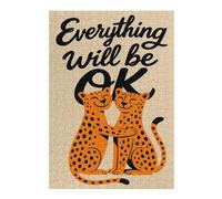 Puzzle Illustré pour Adultes, Motif Everything Will Be OK - Cheetahs, 300 PCS