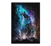 Puzzle Illustré pour Adultes, Motif Galactic Wolf Howling -2, 300 PCS