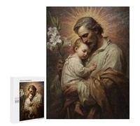 Puzzle Illustré - Saint Joseph with Child Jesus, Puzzle De Table pour Adultes, 500 PCS, Activité Décorative - pour des Soirées Calmes Et Concentrées