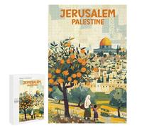 Puzzle Illustré - Vintage Palestine, Puzzle Décoratif en Bois, 1000 PCS, Décoration Intérieure De Saison, pour Jouer Seul Ou À Plusieurs