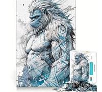 Puzzle illustré Yeti 1000 pièces,Jouet cognitif Amusant,pièces Parfaitement emboîtables,Cadeau d'anniversaire,Casse-tête (38x26cm)
