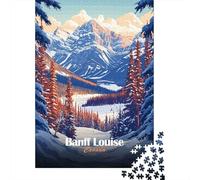 Puzzle Image 1000 Pièces avec Banff Louise, Canada, 70x50cm/1000pcs | Pour les adultes qui aiment les puzzles : ce puzzle 1000 pièces adulte se prête aux après-midis tranquilles.