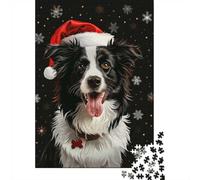 Puzzle Image 1000 Pièces avec Border Collie Christmas, 38x26cm/1000pcs | Pour une séance de puzzle après une journée chargée : ce puzzle adulte 1000 pièces peut se faire seul ou se partager.