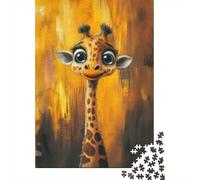 Puzzle Image 1000 Pièces avec Cute Giraffe Portrait, 38x26cm/1000pcs | Pour un cadeau puzzle pendant l'Avent : ce puzzle adulte 1000 pièces convient aux soirées tranquilles de l'Avent.