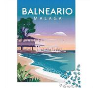 Puzzle Image 1000 Pièces avec Malaga, 52x38cm/1000pcs | Puzzle adulte 1000 pièces : peut se faire seul ou se partager en famille ; pour une activité tranquille chez soi.