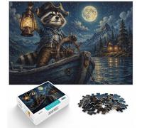 Puzzle Image 1000 Pièces avec Pirate Raccoon, 1000pcs (52x38cm) | Pour les vacances de Noël : ce puzzle pour adultes avec 1000 pièces offre une activité classique pour Noël.