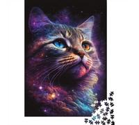Puzzle Image 1000 Pièces avec Starry Cat-146, 38x26cm/1000pcs | Pour une longue soirée puzzle après le travail : ce puzzle 1000 pièces adulte peut se répartir sur plusieurs séances.