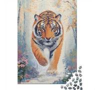 Puzzle Image 1000 Pièces avec Tiger Walking Through Snow, 52x38cm/1000pcs | Pour une activité plus longue autour de la table : ce puzzle adulte 1000 pièces peut se faire seul ou se partager.