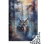 Puzzle Image 1000 Pièces avec Wise Owl in Misty Forest, 52x38cm/1000pcs | Pour une activité plus longue autour de la table : ce puzzle adulte 1000 pièces peut se faire seul ou se partager.