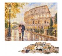 Puzzle Image Bois, À Thème, Romance in Rome, 1000 pièces | Cadeau de fin d'année pour adulte avec activité d'intérieur le w nd à son propre rythme.