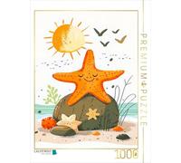 Puzzle · Image d'étoile de mer comme décoration Murale | Image d'étoile de mer joyeuse comme décoration murale · 1000 pièces · Format assemblé 64 × 48 cm · CALVENDO Puzzle
