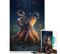 Puzzle Imaginaire de 1000 pièces en Forme de Pieuvre pour Adultes, Jouet Intelligent, activité à Domicile, découpe précise, décoration Murale (50x75cm)