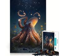 Puzzle Imaginaire de 1000 pièces sur Le thème de la Pieuvre, Jeu Intelligent et Amusant à Assembler Ensemble, Cadeau de Saison (38x52cm)